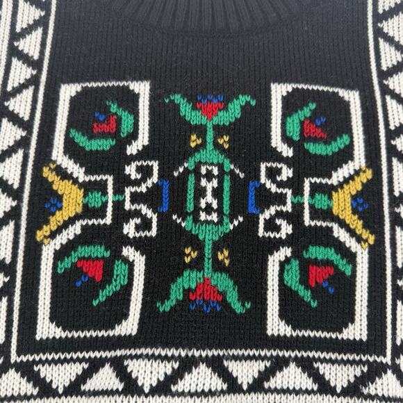 Vintage Demetre Sweater Womens L Acrylic Mock Neck Ski Retro Geometric 70's 80's - Picture 4 of 9